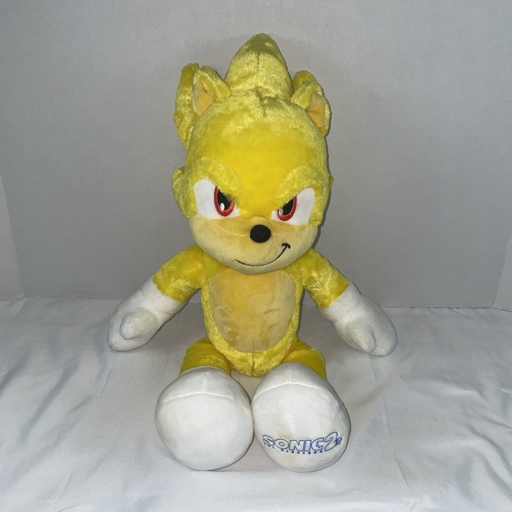 Build-A-Bear Super Sonic the Hedgehog 2 Movie Plush Yellow Stuffed Animal 16"
